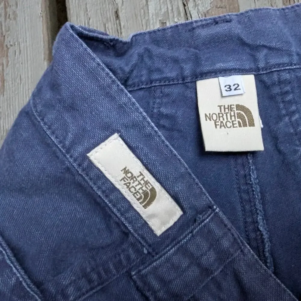 Vintage 80s The North Face Canvas Pants Mens 32 Navy Blue Sun Faded Made USA